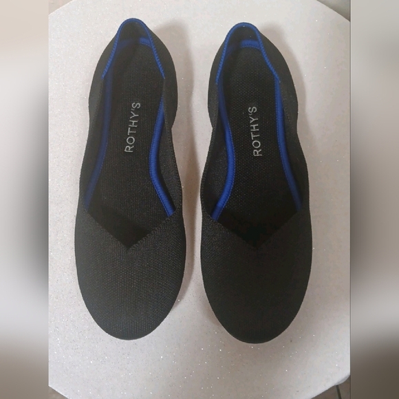 Rothy's Black Flats with Green Insole - Picture 8 of 8